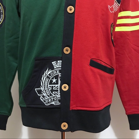 Heritage by America NWT Varsity Cardigan Jacket L - Picture 4 of 12